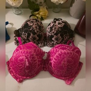 La SENZA Lace Bra Duo - Black and Pink
